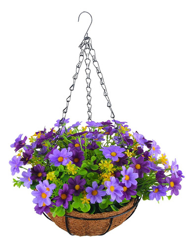 Cesta De Flores De Margaritas Artificiales Colgantes, Planta