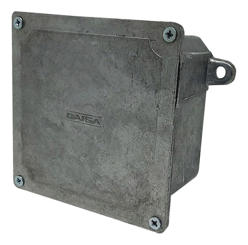 Caja de paso de aluminio con tapa reversible de 100 x 100 x 60 mm