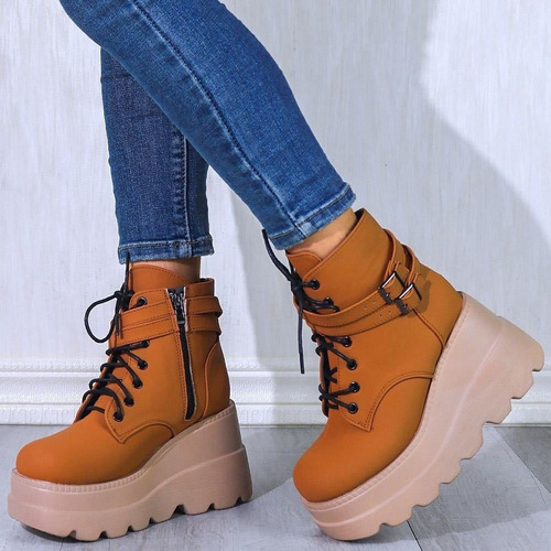 Botines De Tacón Alto Y Tacón Grueso Para Mujer