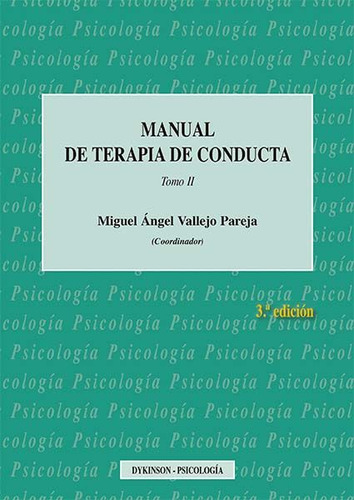 Manual De Terapia De Conducta. Tomo Ii (libro Original)