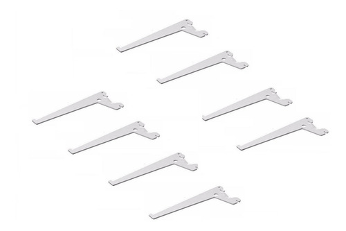 Suporte P/ Trilho Cremalheira Simples Branco 15cm ( 4 Pares )