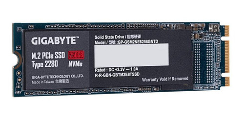 Imagen 3 de 5 de Disco Ssd Interno Gigabyte 256gb M.2 Pcie Nvme 2280