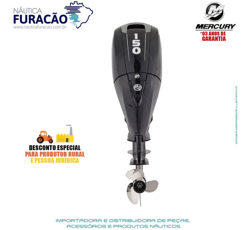 Motor De Popa Mercury 4 Tempos 150hp 3.0l Cxl Efi
