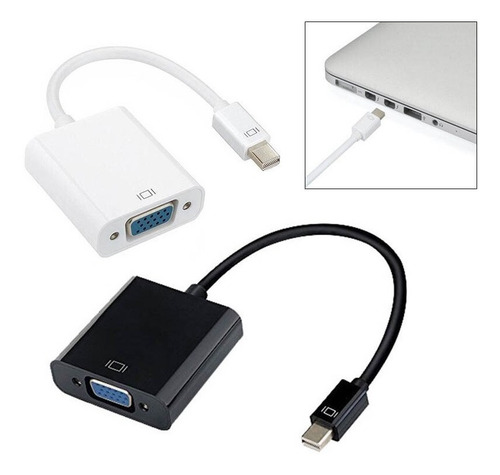 Imagem 1 de 2 de Adaptador Mini Display Port Thunderbolt Para Vga Mac
