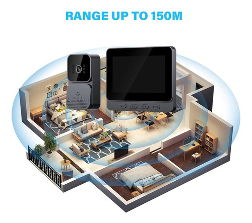 Citofono Timbre Camara Inalambrico Con Pantalla 4.3 Lcd