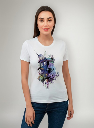 Playera Pulpo Mujer Animales Diseño 1485 Playera Beloma