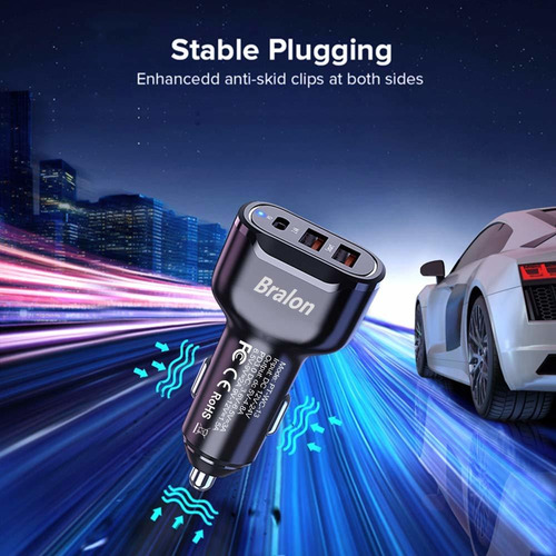 Usb Car Pd Dual Rapid Charger Adapter Para With Phone Xs