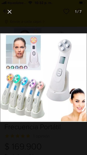 Electroporador  Led Radiofrecuencia Portatil Facial Corporal