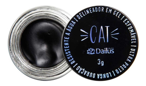 Dailus Cat Delineador Em Gel Ultra Preto 3g