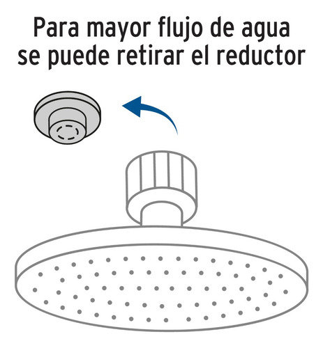 Regadera A/cromo 8'' Redondo Delgado Con Brazo Foset 45075