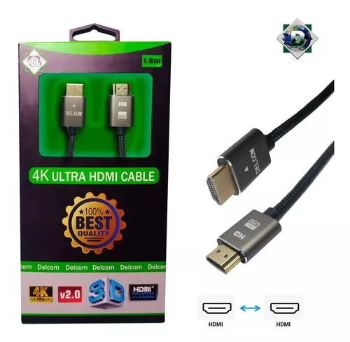 CABLE HDMI 2.0 DE COBRE DE 1.80 METROS ULTRA HD 4K 60HZ FERRITA