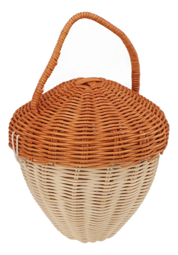 Cesta Decorativa De Ratán Con Forma De Hongo