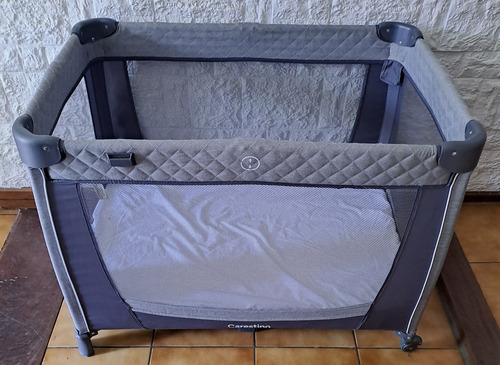 Practicuna Carestino Cuna Corral Genova De Doble Nivel Gris (Usado)