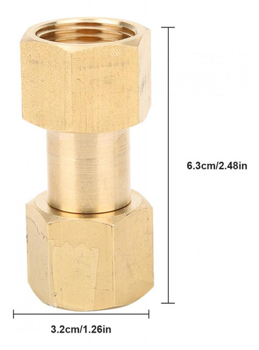 Regulador Convierte Adaptador Latón Oro Co2 Cilindro Argón P