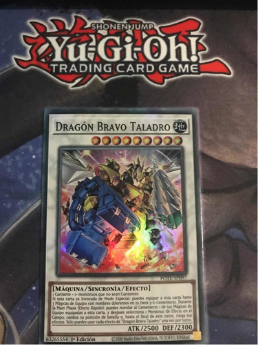 Dragón Bravo Taladro Yu-gi-oh! Original Konami