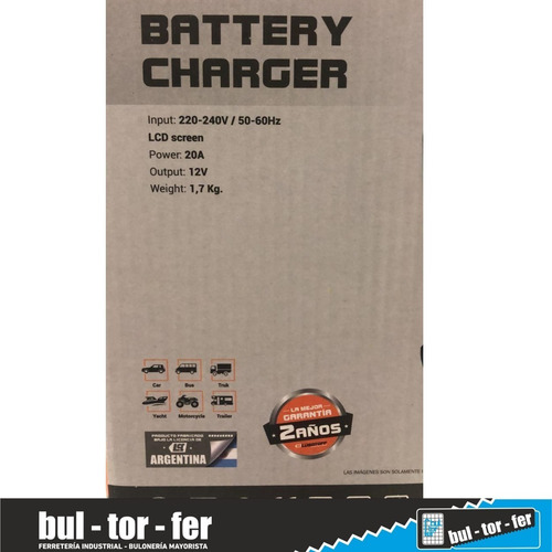 Imagen 5 de 7 de Cargador De Bateria 20a Lusqtoff 12v Lcc20