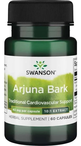 Suplemento Corteza De Arjuna (arjuna Bark) 40 Mg 60 Caps.