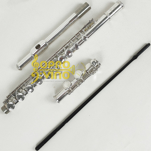 Flauta Transversal Prateada Schieffer Schf 001