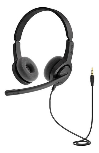 Diadema 3.5 Mm Cancelacion Ruido Microfono Voice V28pcd Color Negro