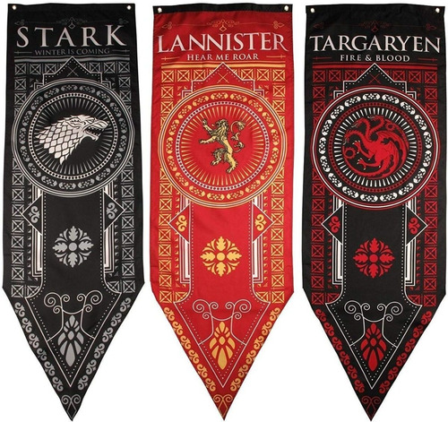 Game Of Thrones Set De 3 Banners Con Licencia Oficial