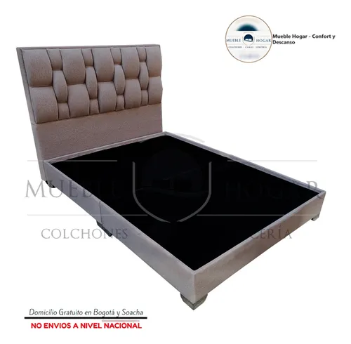 Base Cama Con Espaldar Bastidores Queen 160x190 + Envió Bta