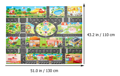 1 Juego De Juguetes Para Niños Con Mapa De Escenas De Tráfic
