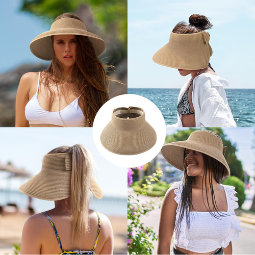 Sombreros Para Mujer, Sombrero De Playa De Paja De Moda Con