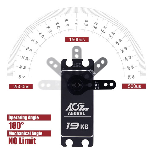 Agfrc Servo Programable Digital De Perfil Bajo De 41.9 Lbs,
