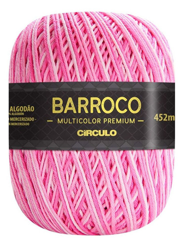 Barbante Barroco Premium Multicolor 6 Fios 400g Linha Crochê Cor Bailarina