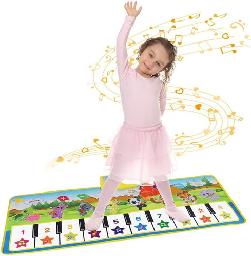 Instruments Farm,alfombrilla Piano Musical Para Niños Y Bebé