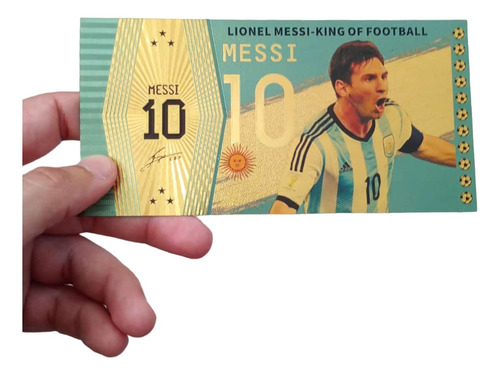 Billete Souvenir Messi Seleccion Argentina Campeon Futbol 