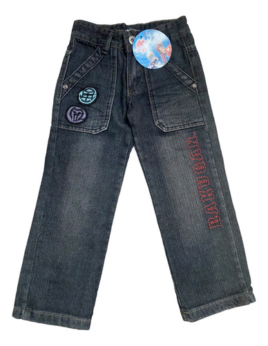 Jeans Niño Bakugan / Estampado / Bordado