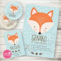 Comprar Kit Imprimible Zorrito Bosque Cumpleaños Baby Shower 