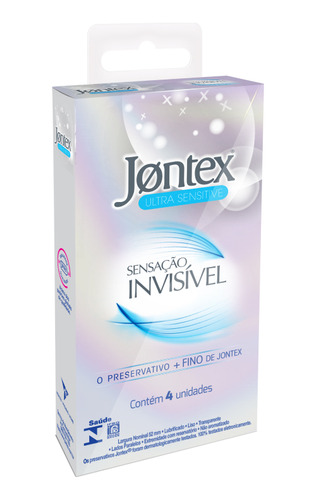 Preservativo +fino Jontex Sensação Invisível Ultra Sensitive