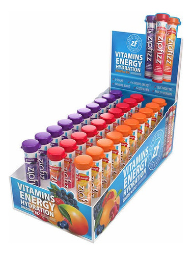 Zipfizz Mezcla De Bebidas Energéticas Para Hidratación 30 Pz