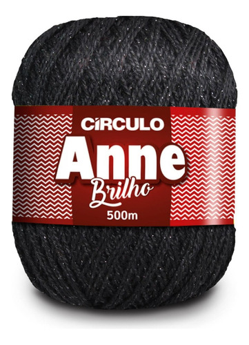 Linha De Tricô E Crochê Anne Brilho 500m Sofisticação Brilho Cor Noite 8832 - Linha Anne Brilho