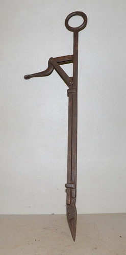 Rare Mechanical Hay Baler Spear Blacksmith Forged 36  Long