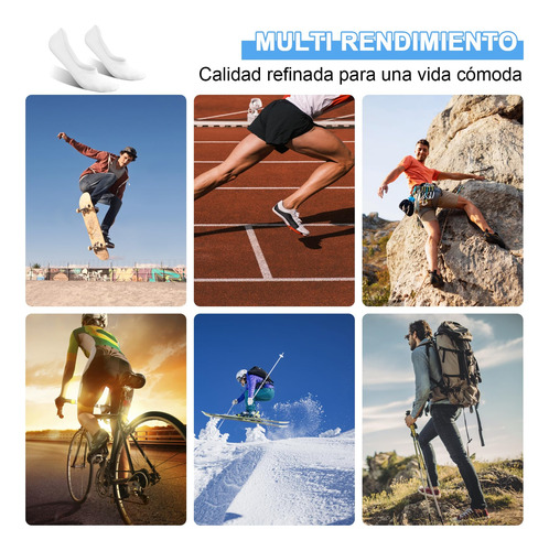 Calcetines Invisibles Para Hombre De Algodon, 12