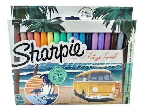 Marcadores Sharpie Vintage Travel X 18u Ag Oficial 2152178