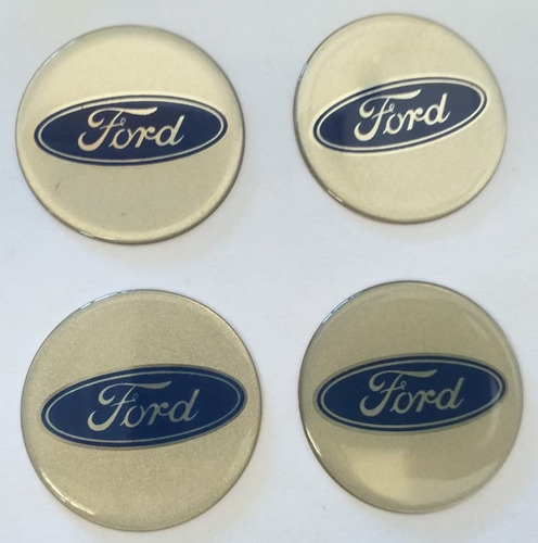 Emblema Resinado Ford Roda Calota 58 Mm Jogo