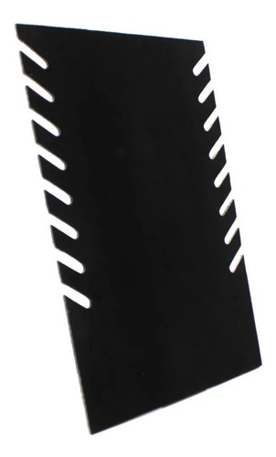 Imagen 4 de 5 de Exhibidor Mostrario 8 Cadenas Collar Terciopelo Negro Plano