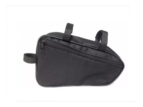 Imagem 2 de 2 de Bolsa Bike Triangular Para Quadro De Bicicleta Cor Preta Bik