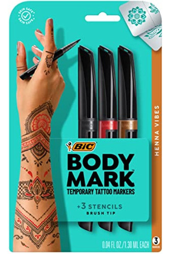 Marcador De Tatuaje Temporal Bic Bodymark: ¡crea Diseños! 