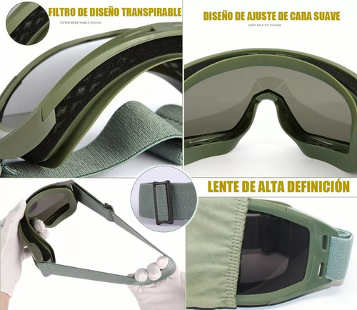 N Gotcha Policia Careta Gafas Goggle Militar Táctico Lentes