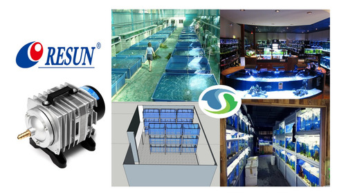 Imagen 6 de 10 de Mini Compresora Para Acuario Resun Aco-012a