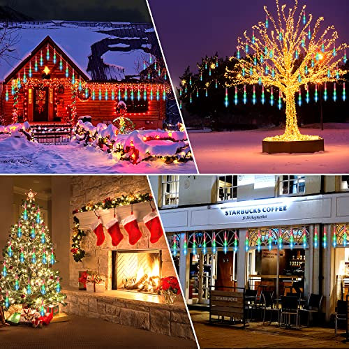 Luces Navidad Aluan Meteoros 20 Tubos 720 Led Multicolor