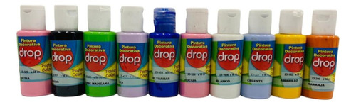 Acrilico Decorativo Drop Pack X 10 Unidades A Eleccion