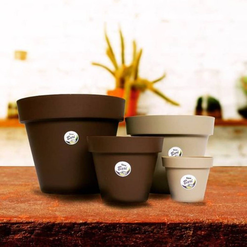 Vaso Redondo Bari Eco (10x9) Cor Tabaco Okla
