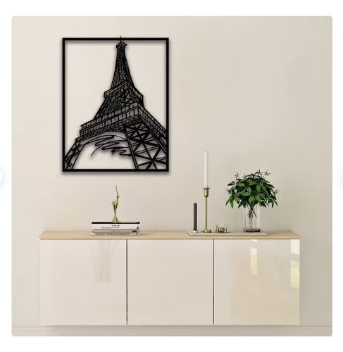 Cuadro Decorativo Torre Eiffel Paris Francia En Madera 