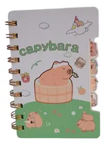 Comprar Libreta Capibara Con Separadores Mini Cuaderno Útiles